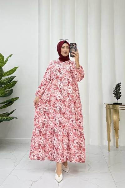 Belinay Elbise Bordo