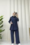 Denim kot takım Lacivert