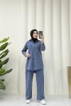 Denim kot takım Mavi
