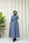 DEREN KOT ELBİSE Mavi