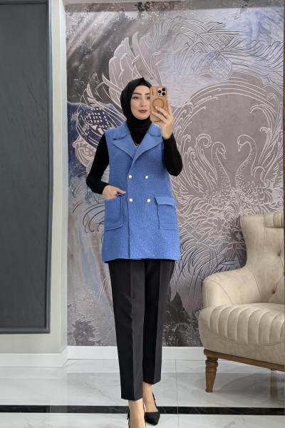 İKRA YELEK  Mavi