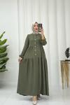 Layla Elbise Haki