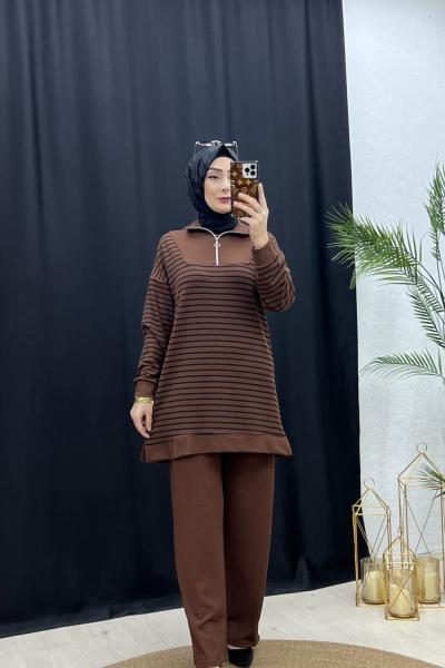 Pearly takım Kahverengi