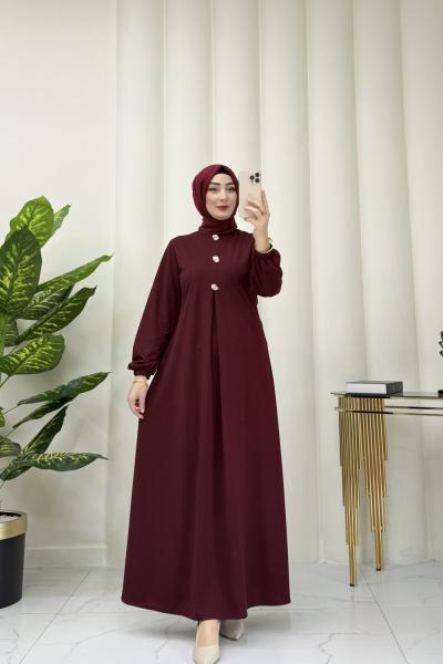 Simge Elbise Bordo