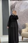 Clara kapitone elbise Siyah