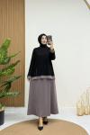 KARMİN ETEKLİ TAKIM Vizon