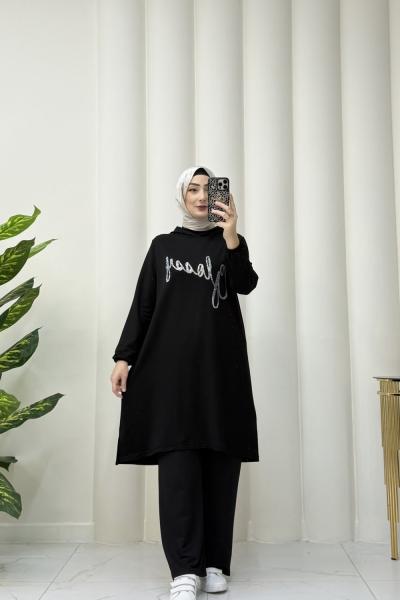GLOSSY TAKIM Siyah
